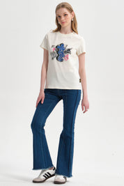 Polera Mujer Mickey Beige