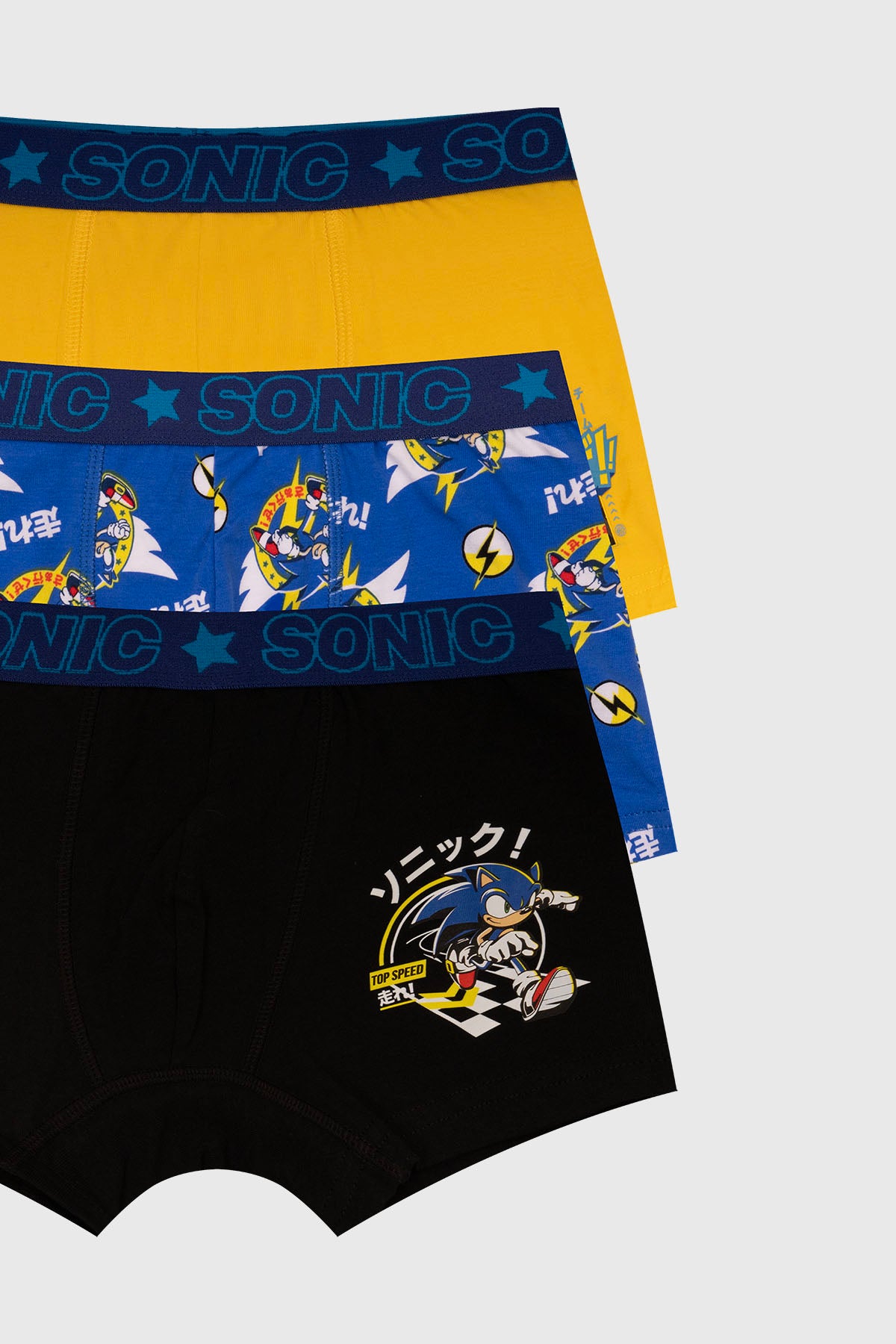 Boxer Niño Tripack Sonic Azul