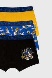 Boxer Niño Tripack Sonic Azul