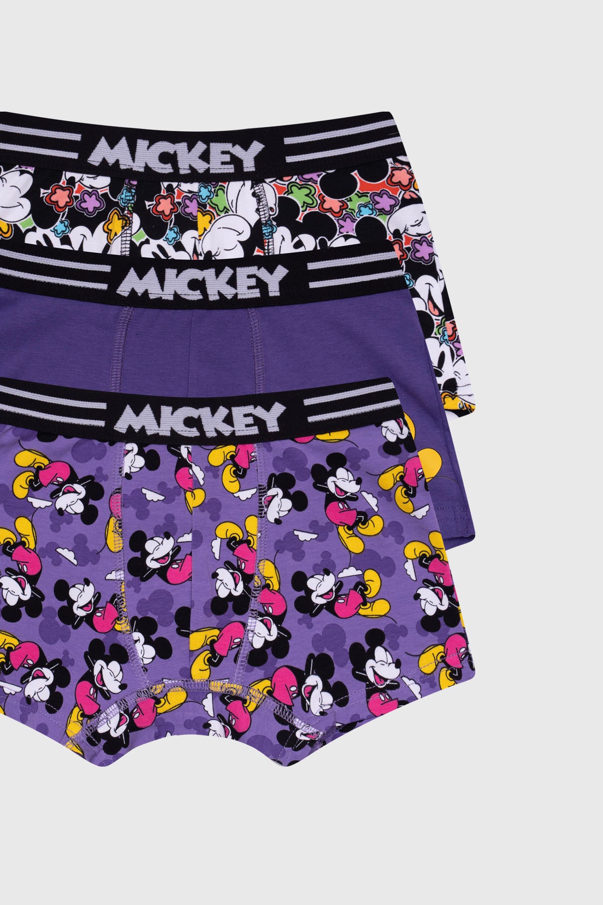 Boxer Niño Tripack Mickey Violeta