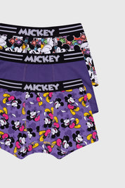 Boxer Niño Tripack Mickey Violeta