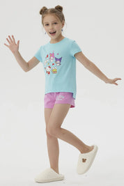 Pijama Niña Hello Kitty Menta