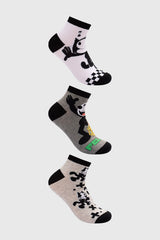 Calceta Deportiva Hombre Tripack Negro
