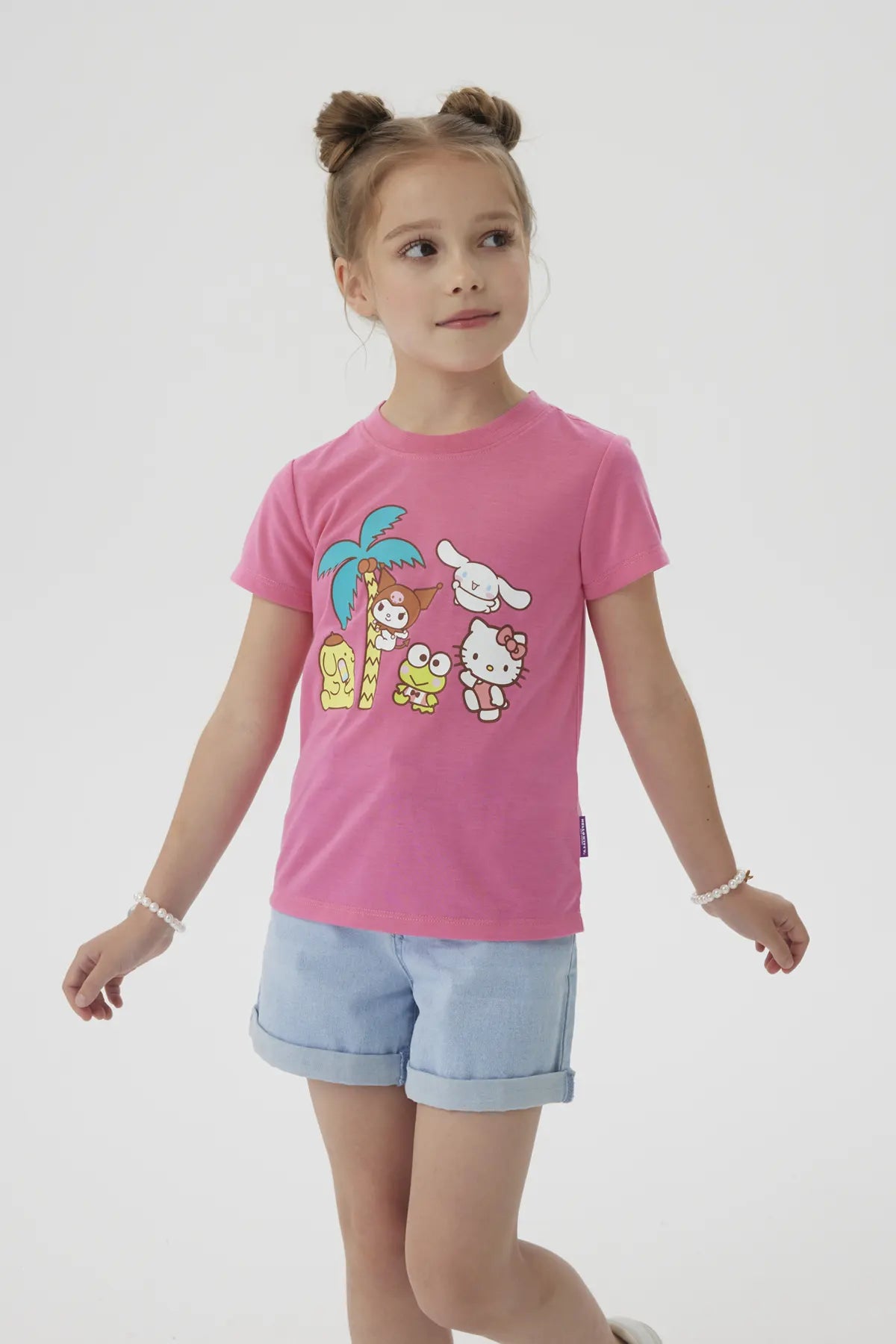 Polera Niña Bipack Hello Kitty Fucsia
