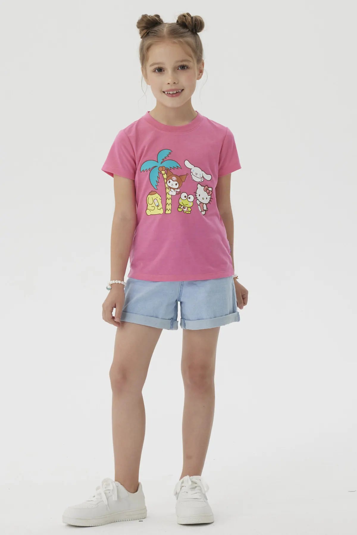 Polera Niña Bipack Hello Kitty Fucsia