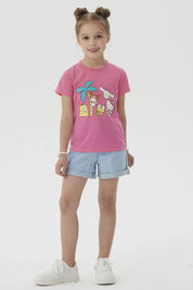 Polera Niña Bipack Hello Kitty Fucsia