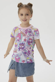 Polera Niña Bipack Hello Kitty Fucsia