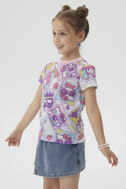 Polera Niña Bipack Hello Kitty Fucsia
