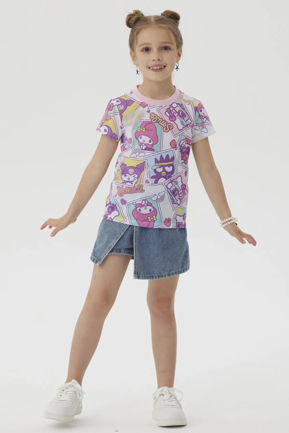 Polera Niña Bipack Hello Kitty Fucsia