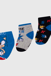 Calceta Deportiva Niño Tripack Azul