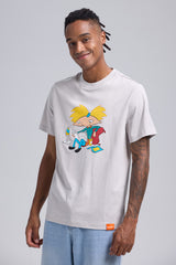 Polera Hombre Hey Arnold Gris