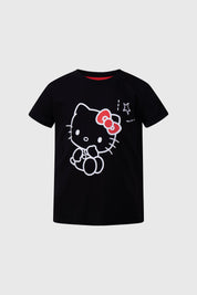 Polera Niña Hello Kitty Negro