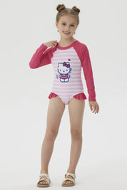 Traje de Baño Niña Hello Kitty Rosado