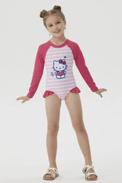 Traje de Baño Niña Hello Kitty Rosado
