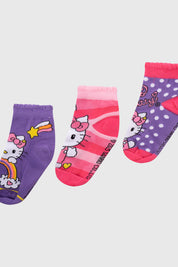 Calceta Deportiva Niña Tripack Rosado