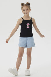 Polera Niña Minnie Negro