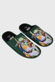 Pantufla Hombre Boba Fett Star Verde
