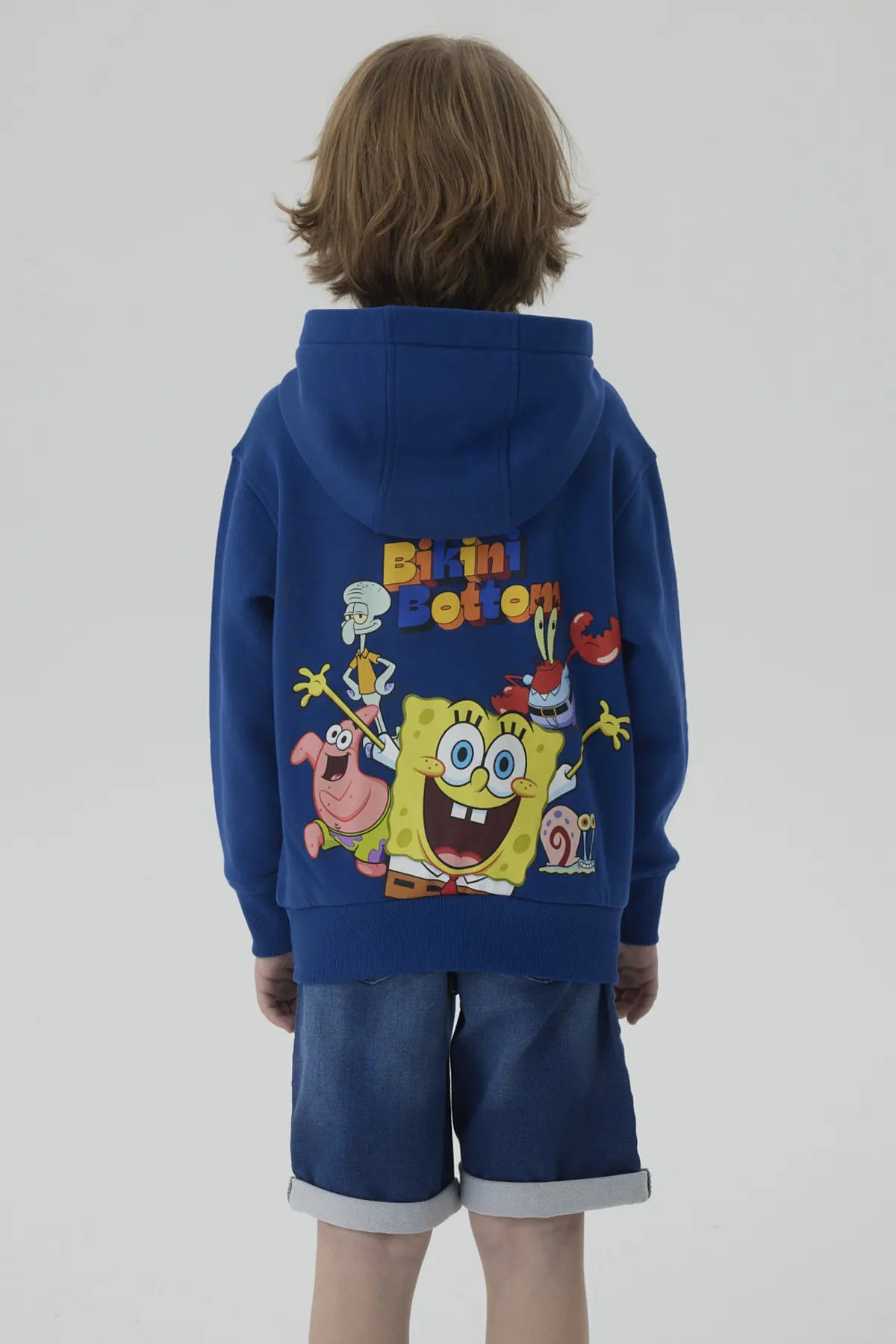 Polerón Niño Bob Esponja Azul Marino