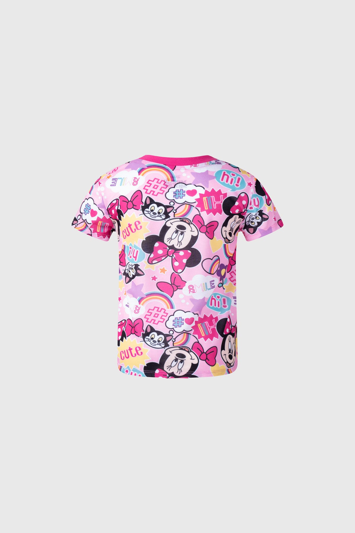 Polera niña fucsia con Minnie Mouse de Disney en estampado