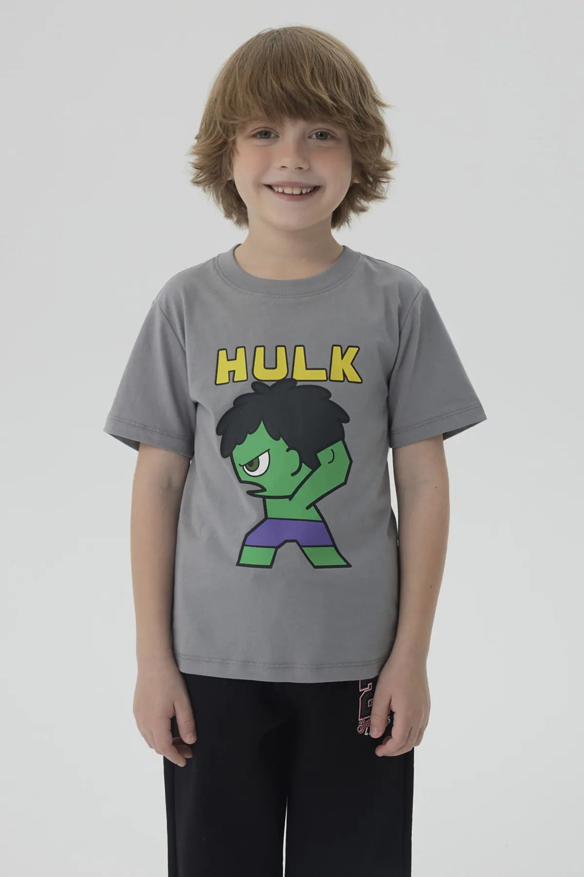 Polera Niño Hulk Gris