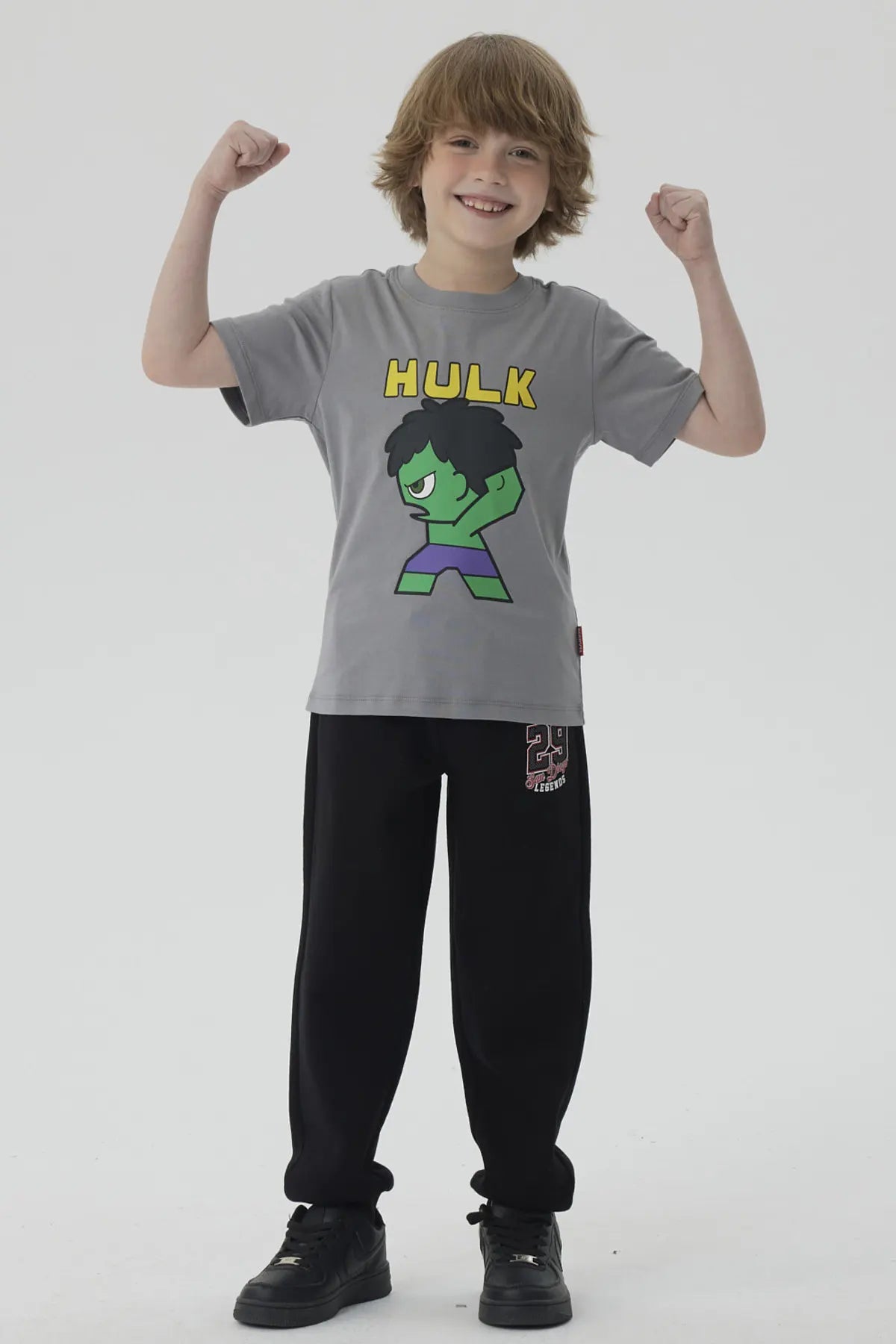Polera Niño Hulk Gris