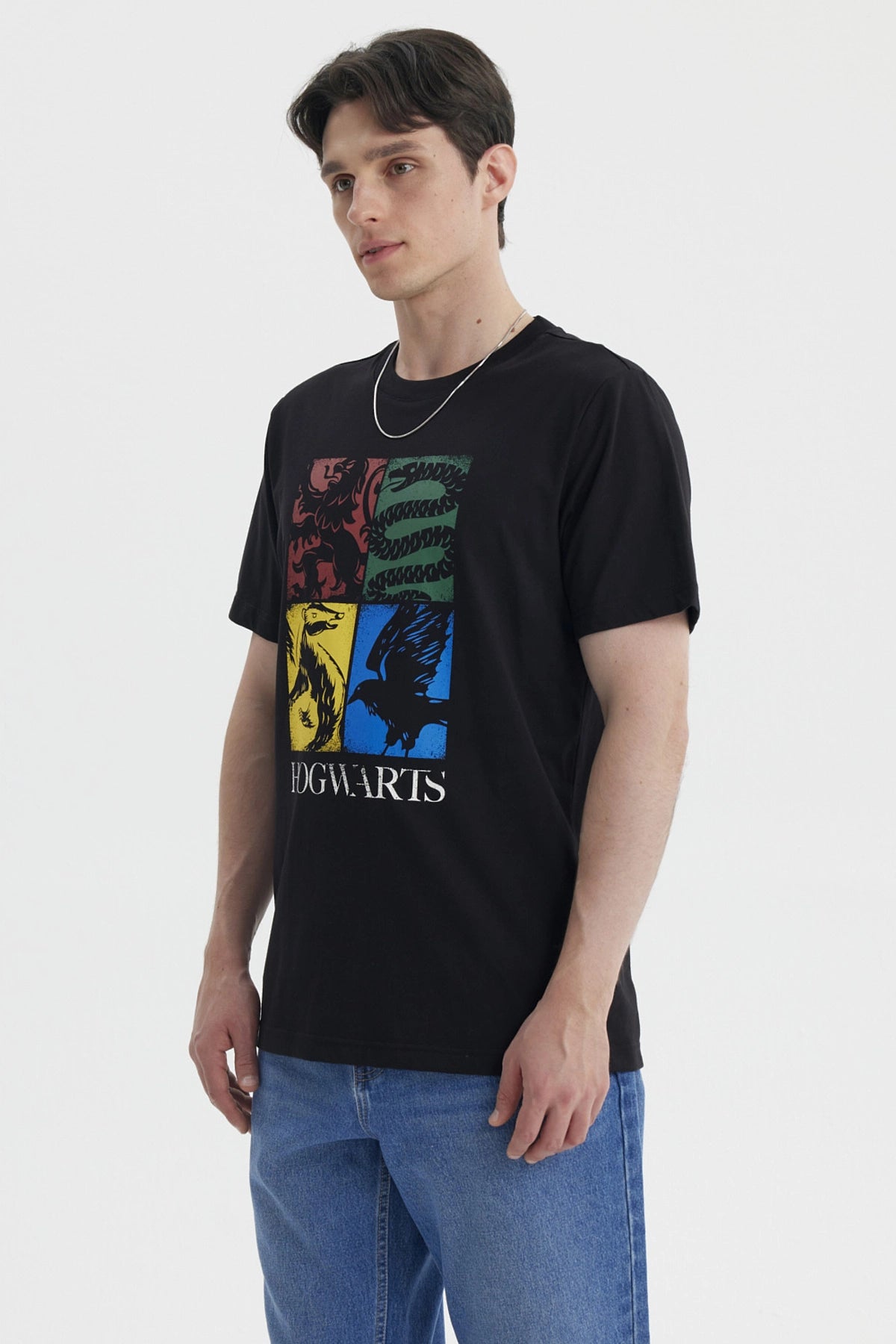 Polera Hombre Harry Potter Negro