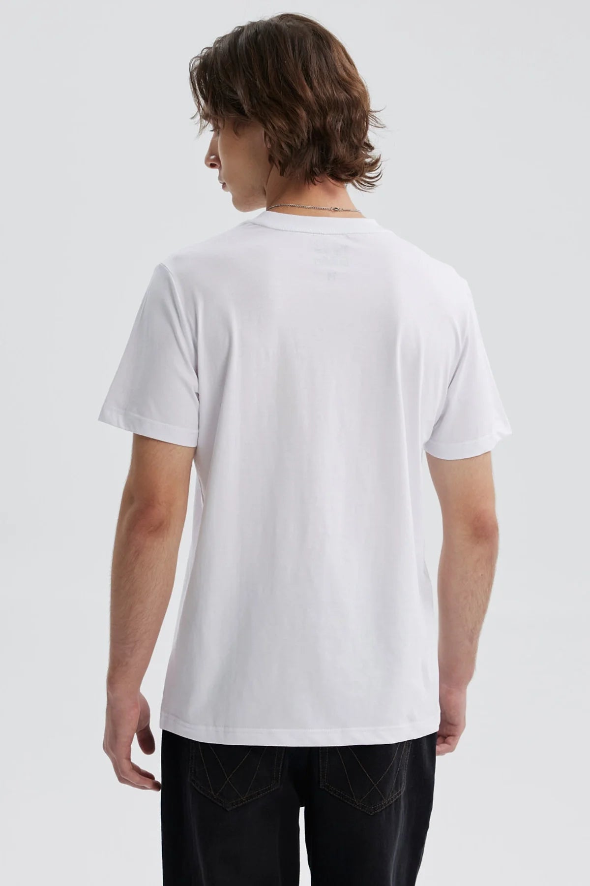 Polera blanca de hombre con estampado The Godfather en el pecho