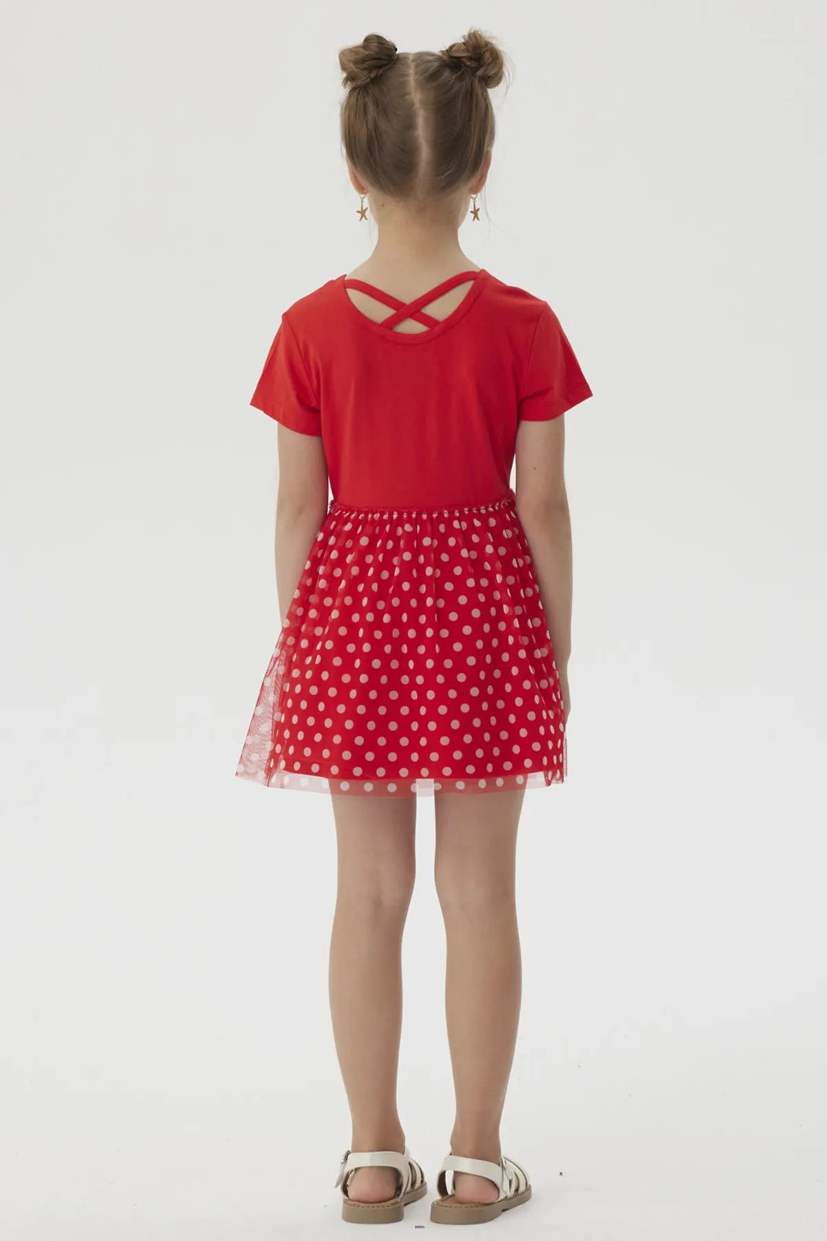 Vestido Niña Tull Minnie Rojo