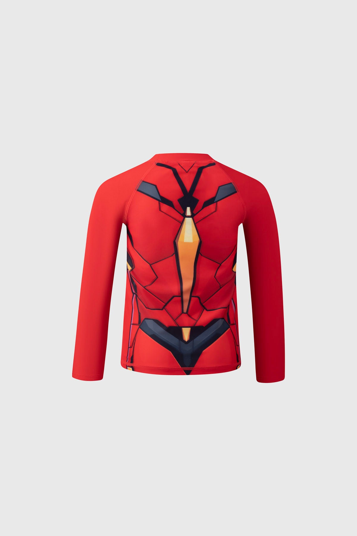 Traje de baño rojo de niño con diseño de Iron Man de Marvel y mangas largas