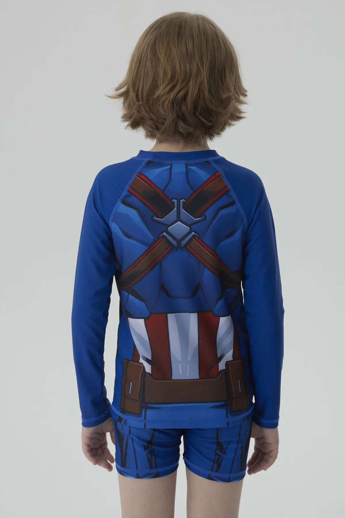 Traje de Baño Niño Capitán América Azul