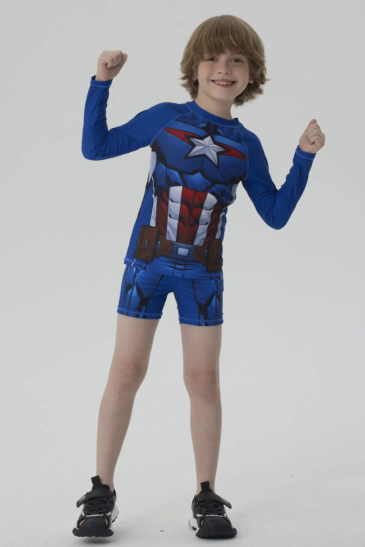 Traje de Baño Niño Capitán América Azul