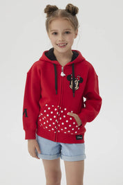 Polerón Niña Mickey Y Sus Amigos Rojo