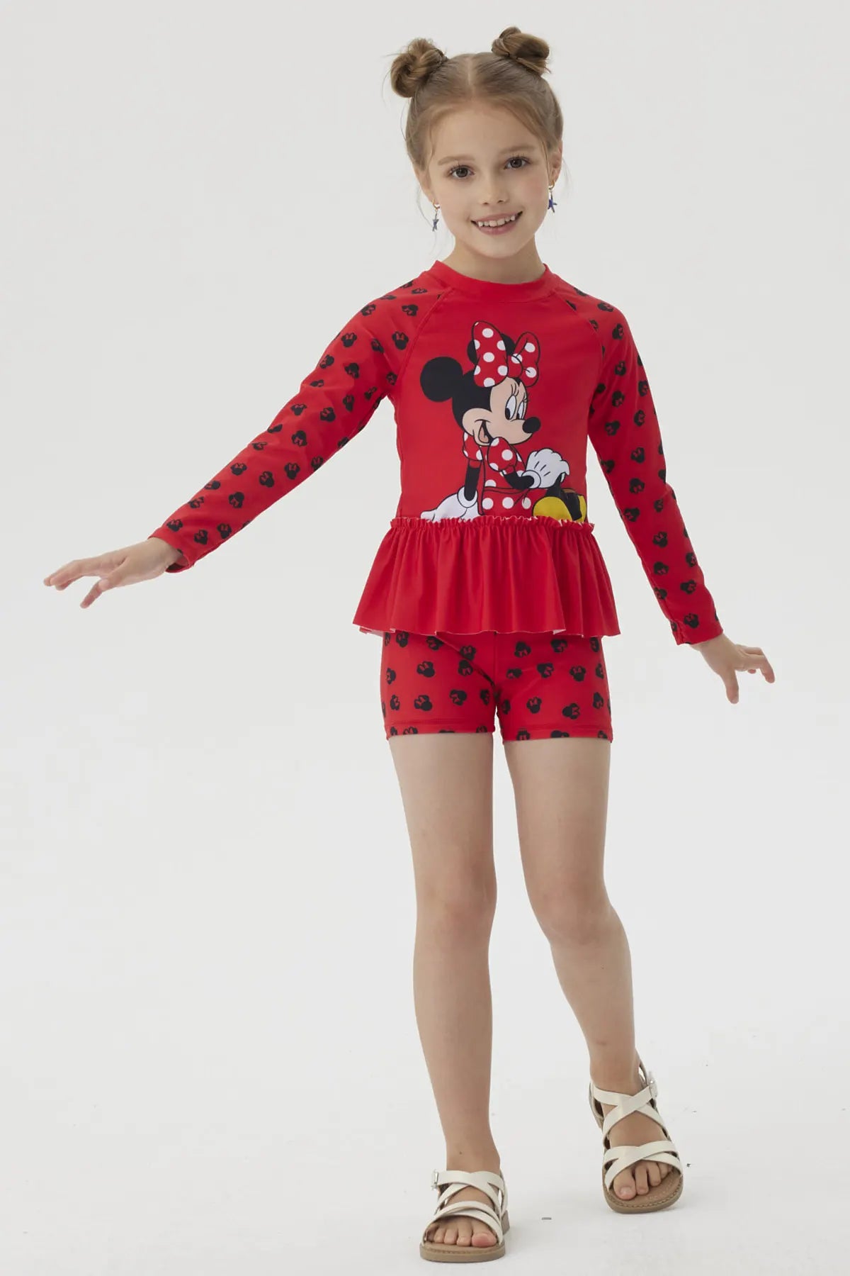 Traje de Baño Niña Mickey Y Sus Amigos Rojo