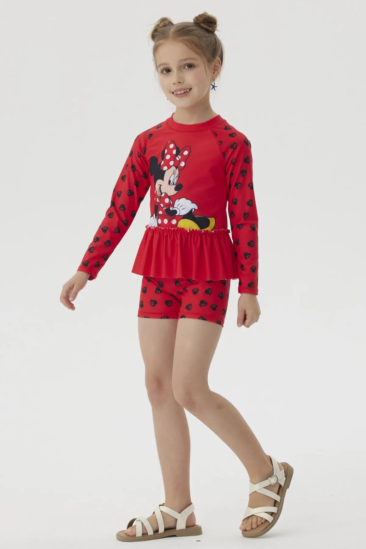 Traje de Baño Niña Mickey Y Sus Amigos Rojo