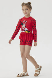 Traje de Baño Niña Mickey Y Sus Amigos Rojo
