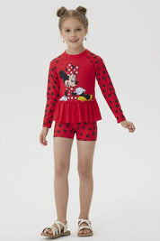 Traje de Baño Niña Mickey Y Sus Amigos Rojo