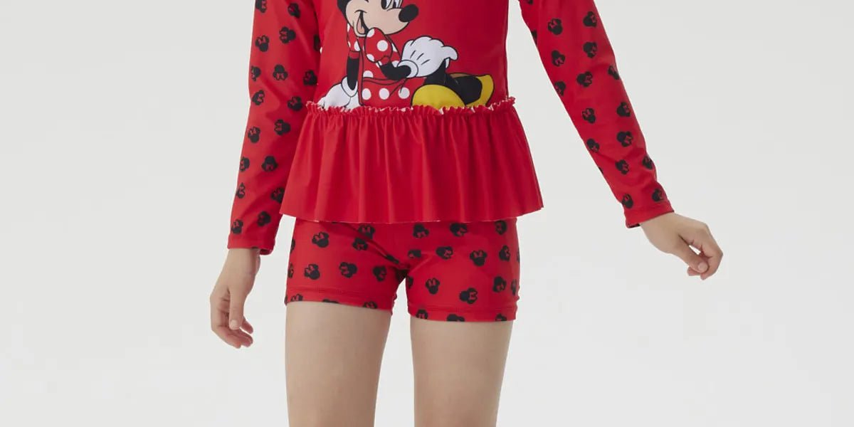 Traje de Baño Niña Mickey Y Sus Amigos Rojo