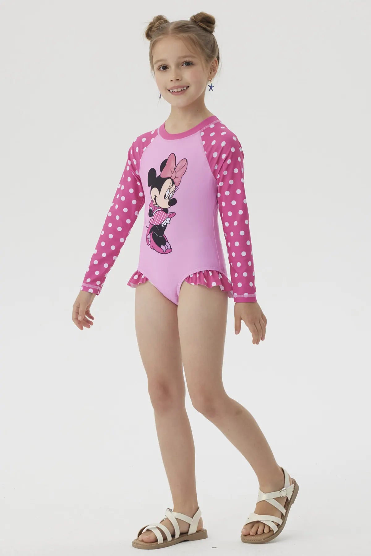 Traje de Baño Niña Minnie Rosado