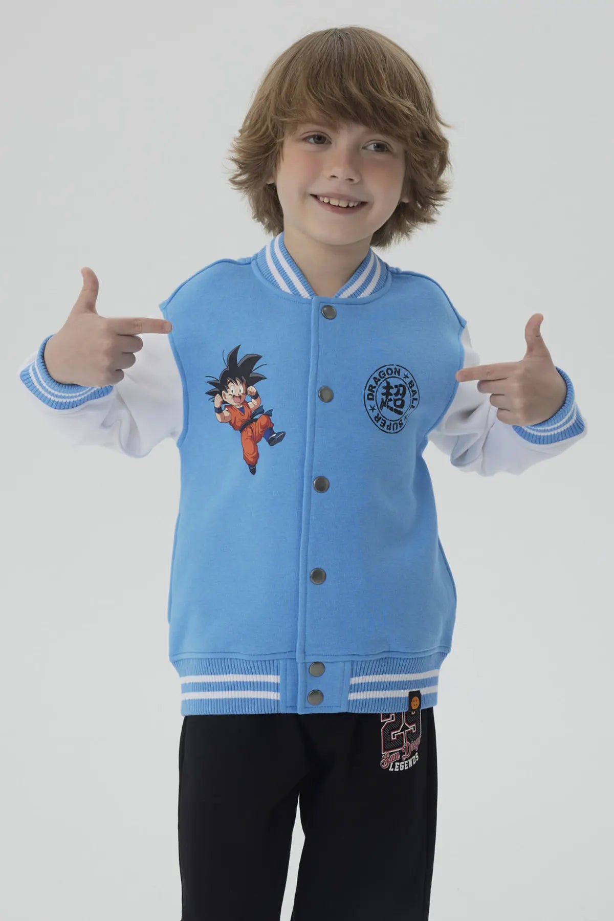 Polerón Niño Tipo College Azul