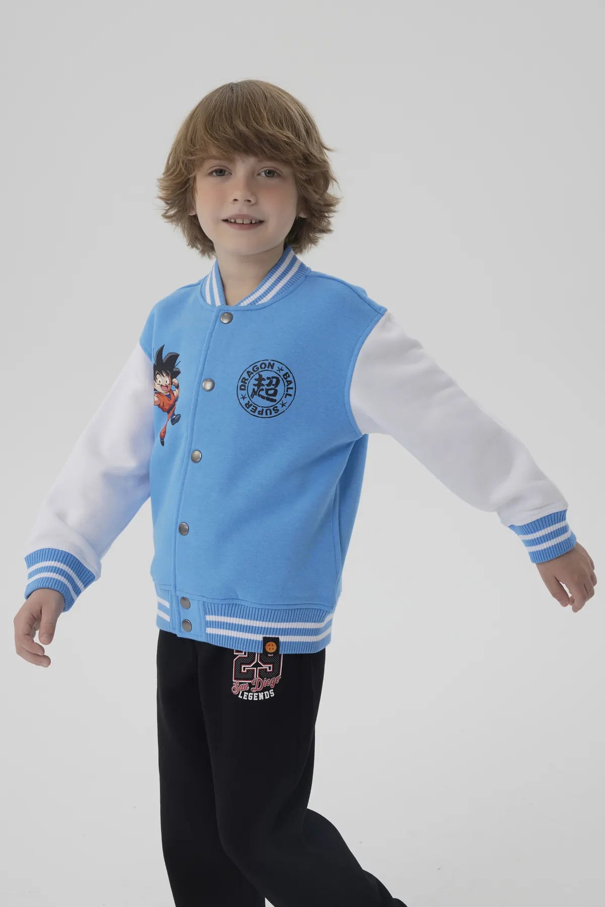 Polerón Niño Tipo College Azul