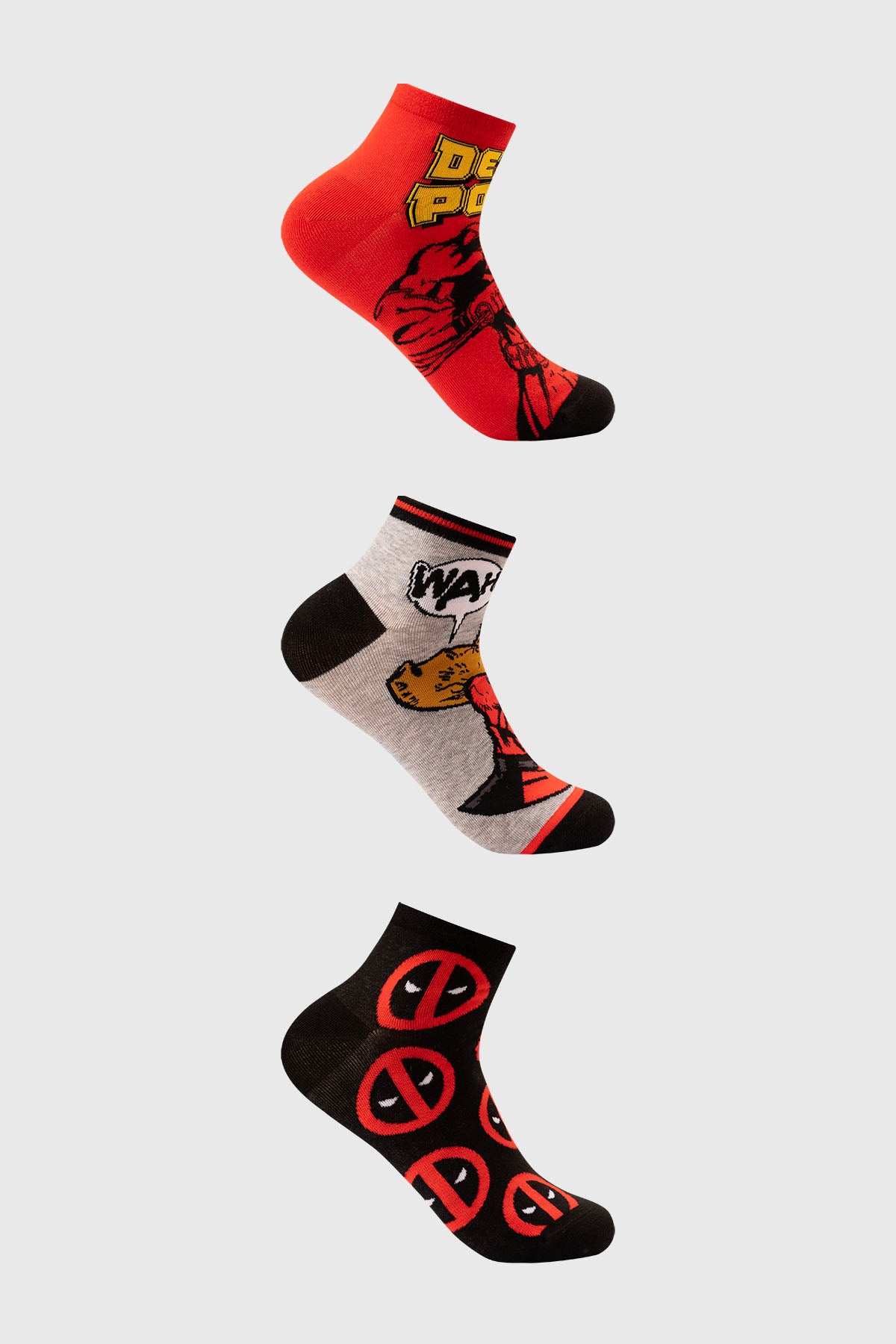 Calceta Deportiva Hombre Marvel Rojo