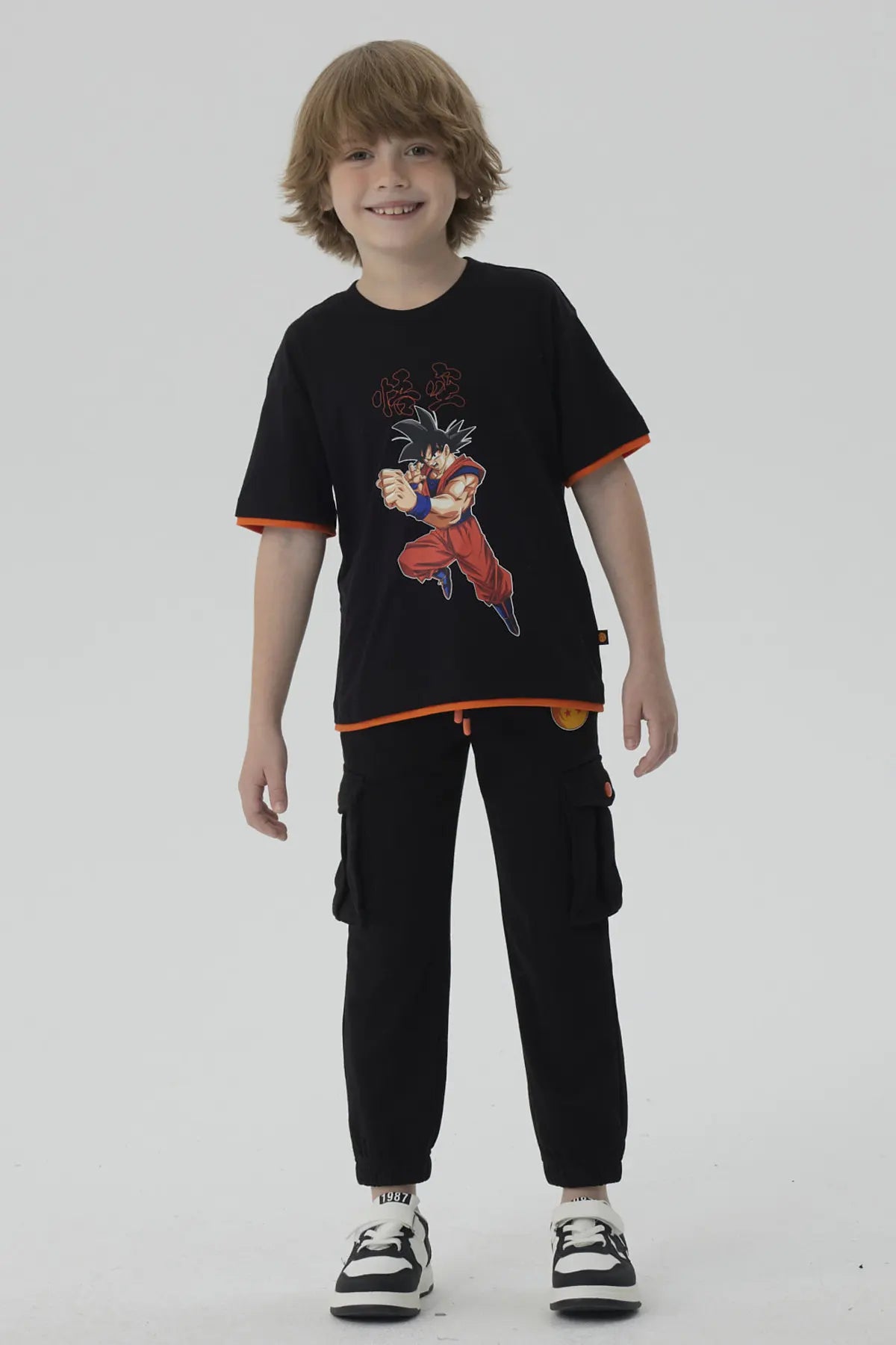 Pantalón Buzo Niño Jogger Dragon Ball Negro