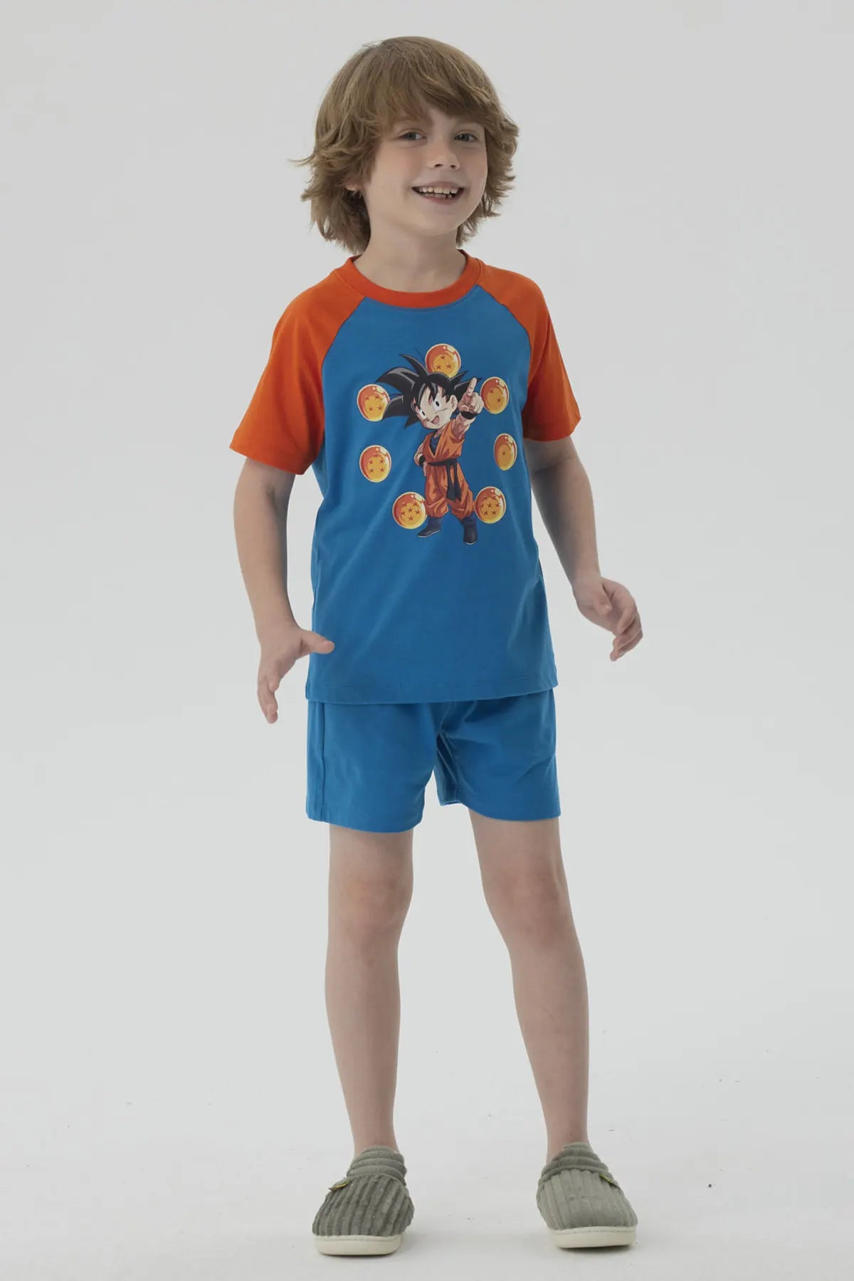 Pijama Niño Short Dragon Turquesa