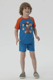 Pijama Niño Short Dragon Turquesa