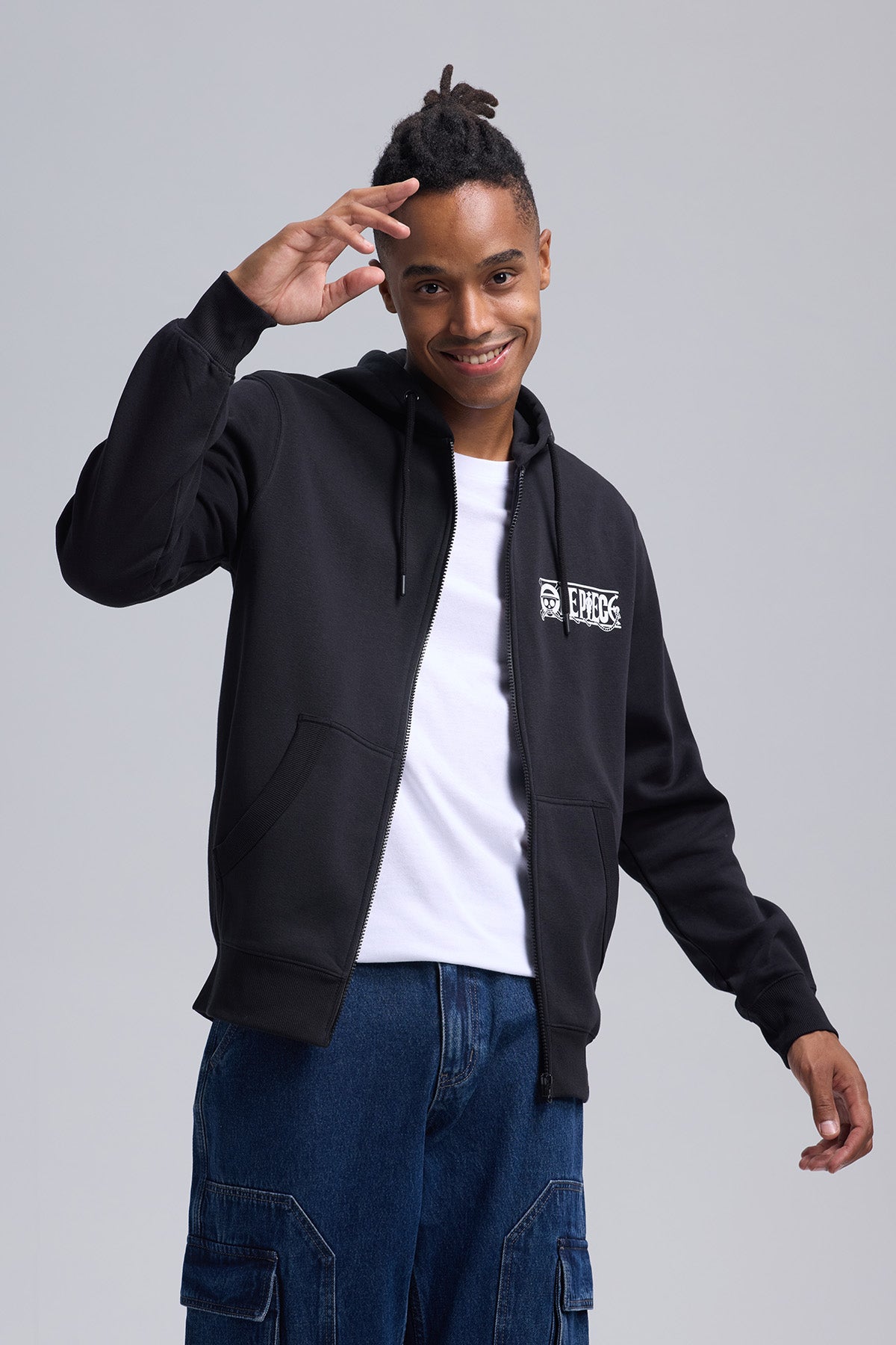 Polerón Hombre Full Zipper Negro