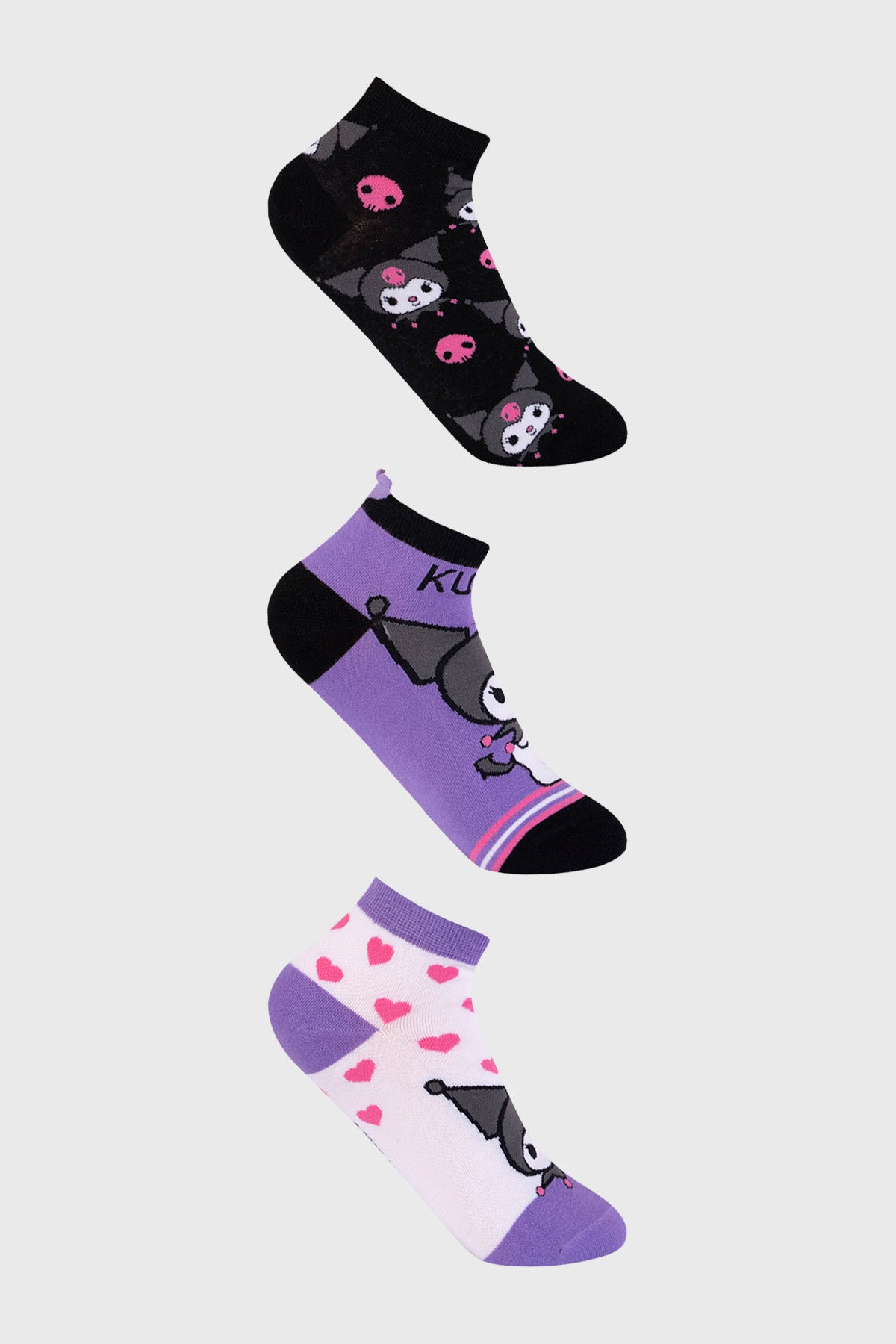 Calceta Deportiva Mujer Kuromi Morado