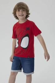 Polera Niño Estampado Rojo
