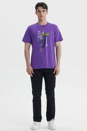 Polera Hombre Dragon Morado