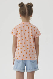 Polera Niña Stitch Turquesa