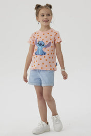 Polera Niña Lilo & Stitch Rosado